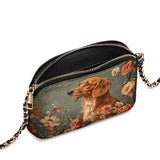 DachyCharm Mocha Bloom Leather Crossbody Bag