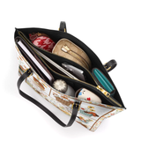 DachyCharm Paws Garden Leather Tote Bag