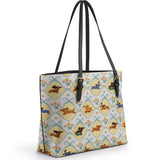 DachyCharm Puppy Delight Leather Tote Bag