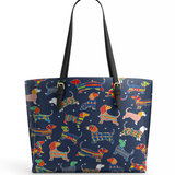 DachyCharm Doxie Fiesta Leather Tote Bag