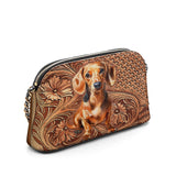 DachyCharm Carved Grace Leather Crossbody Bag