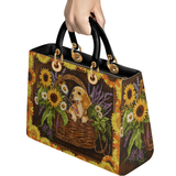 DachyCharm Dachshund Basket Lady Leather Bag