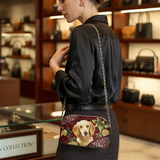 DachyCharm Velvet Pup Leather Crossbody Bag