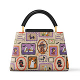 DachyCharm Spooky Pup Parade Leather Satchel Bag