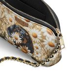 DachyCharm DAISY BLOOM PERSONALIZED Leather Crossbody Bag