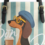 DachyCharm Say Bonjour Leather Tote Bag