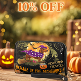 DachyCharm Witchy Warning Leather Wallet