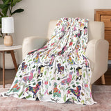 Dachycharm Garden Paws Fleece Blanket