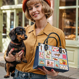 DachyCharm Berry Doxie Quilt Leather Bag