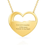 Dachycharm Dachshund Starry Slumber – Personalized Pet Heart Necklace