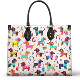 DachyCharm Dachshund Disco Leather Bag
