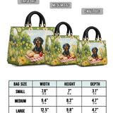 DachyCharm Sunny Picnic Pup Lady Leather Bag