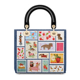 DachyCharm Berry Doxie Quilt Lady Leather Bag