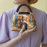 DachyCharm  GARDEN BLISS Leather Satchel Bag