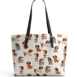 DachyCharm Cuteness Overload Leather Tote Bag