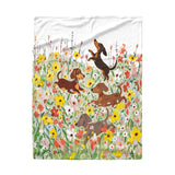 Dachycharm Spring Pup Joy Fleece Blanket