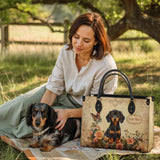DachyCharm Vintage Rose Personalized Leather Bag