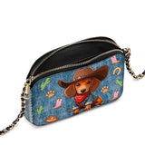 DachyCharm Cowboy Doxie Leather Crossbody Bag