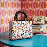 DachyCharm Dachshund Disco Lady Leather Bag