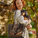 DachyCharm Rosewood Queen Personalized Leather Tote Bag