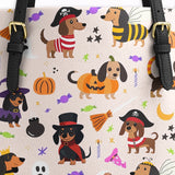 DachyCharm Trick or Treat Tails Leather Tote Bag