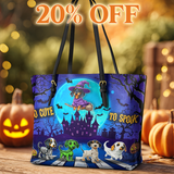 DachyCharm Too Cute To Spook Leather Tote Bag