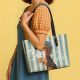 DachyCharm Say Bonjour Leather Tote Bag