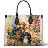 DachyCharm Garden Bliss Personalized Leather Bag