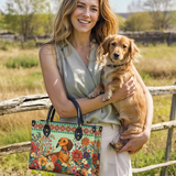 DachyCharm Wildflower Weenie Leather Bag