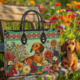 DachyCharm Wildflower Weenie Leather Bag