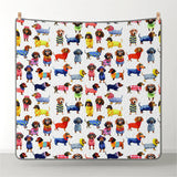DachyCharm Dachshund Amazing Stylish Quilt 3-Piece Set