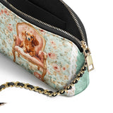 DachyCharm Velvet Throne Leather Crossbody Bag
