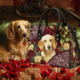 DachyCharm Velvet Pup Leather Bag