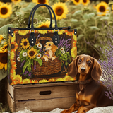 DachyCharm Dachshund Basket Leather Bag