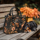 DachyCharm Midnight Petal Personalized Leather Bag