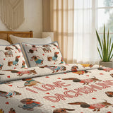 DachyCharm Dachshund Lovely Delight Quilt 3-Piece Set