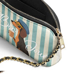 DachyCharm Say Bonjour Leather Crossbody