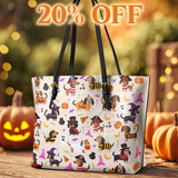 DachyCharm Trick or Treat Tails Leather Tote Bag