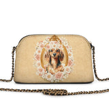 DachyCharm Golden Bloom Leather Crossbody Bag