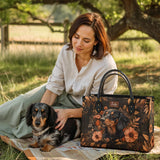 DachyCharm Midnight Petal Personalized Leather Bag