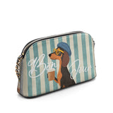 DachyCharm Say Bonjour Leather Crossbody