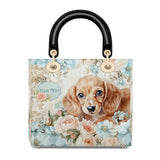 DachyCharm PEACH BLOOM PERSONALIZED Lady Leather Bag