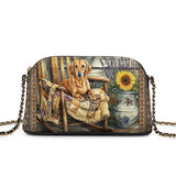 DachyCharm Rustic Pause Leather Crossbody Bag
