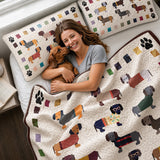 DachyCharm Paws and Patches Quilt 3-Piece Set