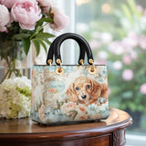 DachyCharm PEACH BLOOM PERSONALIZED Lady Leather Bag