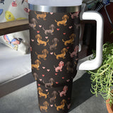 DachyCharm Little Hearts Doxies Tumbler