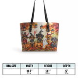 DachyCharm Haunted Tails Leather Tote Bag