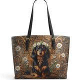 DachyCharm Daisy Crown Leather Tote Bag
