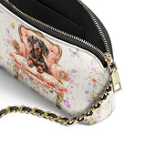 DachyCharm Royal Bloom Leather Crossbody Bag