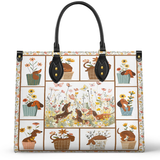 DachyCharm Paws Garden Leather Bag